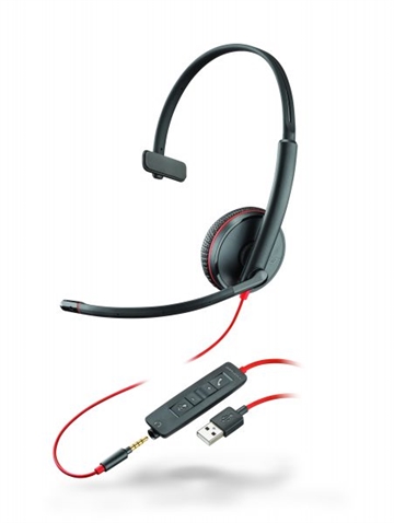 Headset Plantronics Blackwire 3215 USB-A/3mm Jack Mono