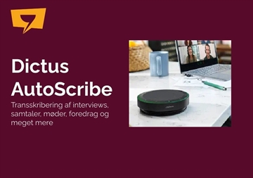 Dictus AutoScribe Samtale Løsning Med Bordmikrofon til PC - 1 års licens